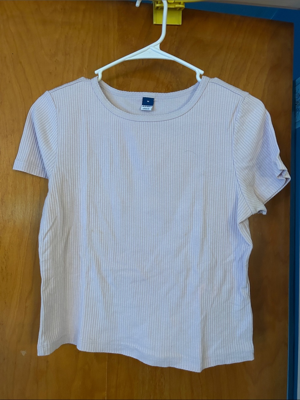Old Navy Ribbed Short-Sleeve Crewneck Top - Light Lavender